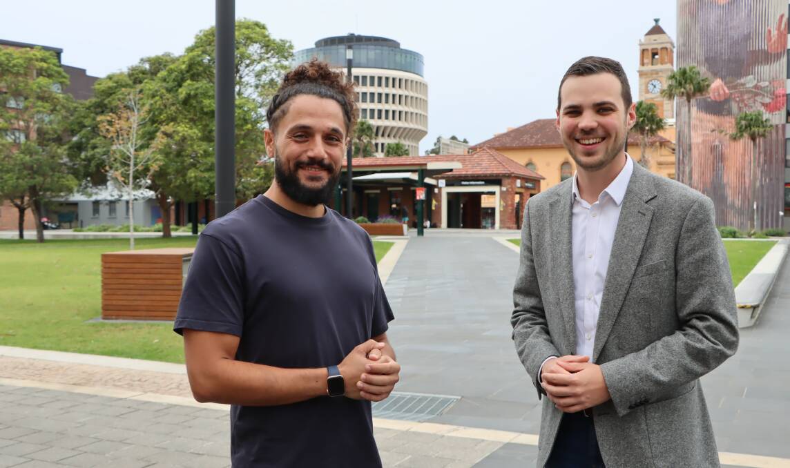 MEET AND GREET: Majed Traboulsi, pictured with deputy lord mayor Declan Clausen, visited the city as part of the council's New Move program. 