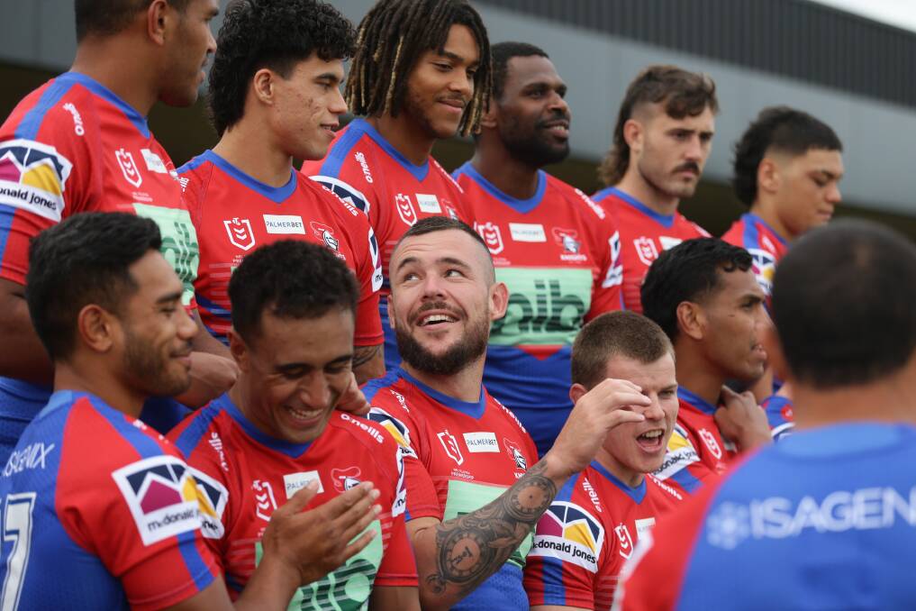 FUN AND GAMES: David Klemmer with teammates. Picture: Jonathan Carroll 