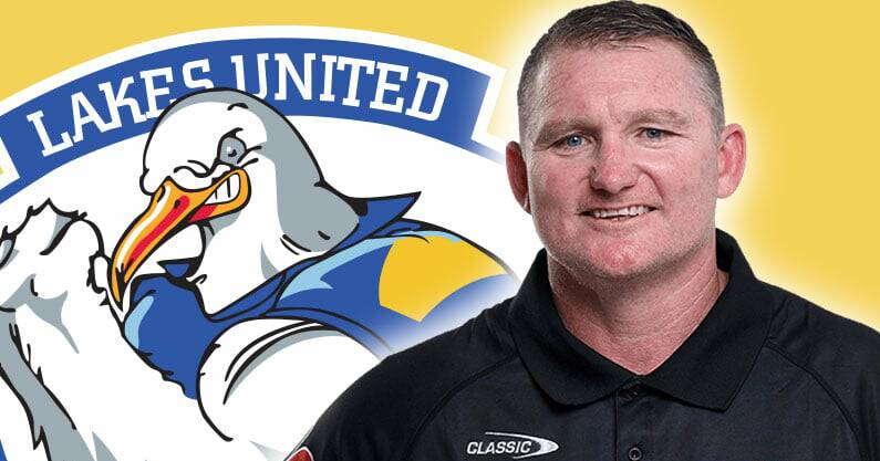 EXTENDED STAY: Lakes United coach Ian Bourke. Picture: Facebook