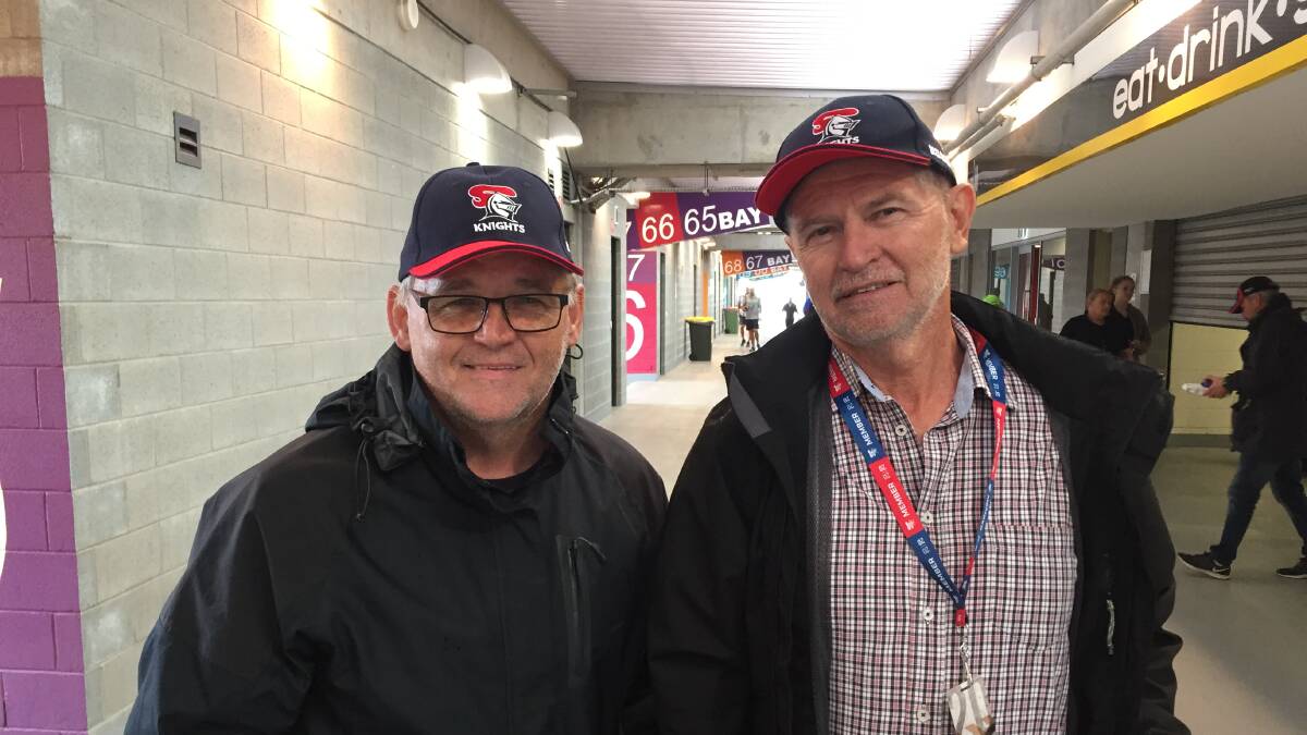 KEEN: Season-ticket holders Kevin Rushworth, 62, and Ron Wood, 64.