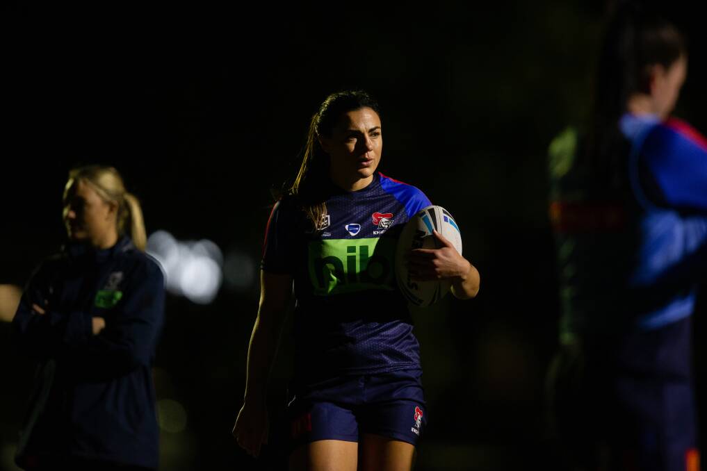 STAR RECRUIT: Newcastle Knights NRLW forward Millie Boyle during the club's first pre-season training session earlier this week. Picture: Marina Neil