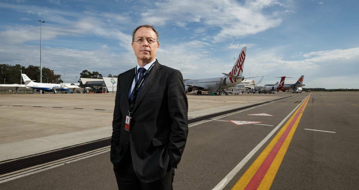 HOPEFUL: Newcastle Airport CEO Dr Peter Cock. 