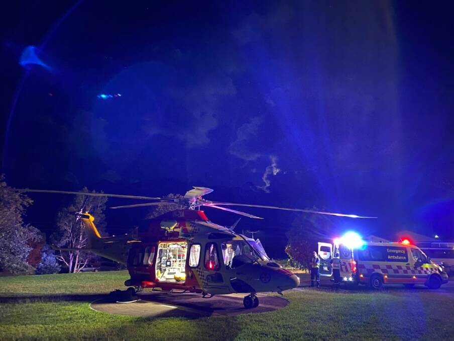 INCIDENT: The Westpac Rescue Helicopter landed nearby. 