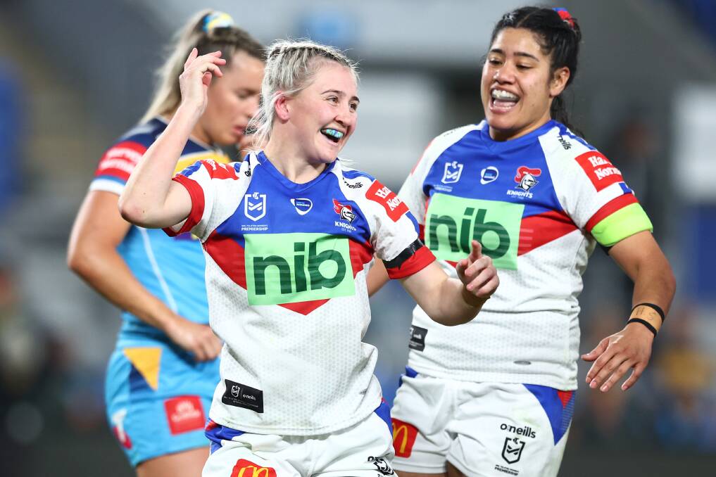 Newcastle Knights utility Emma Manzelmann. Picture by Getty Images 