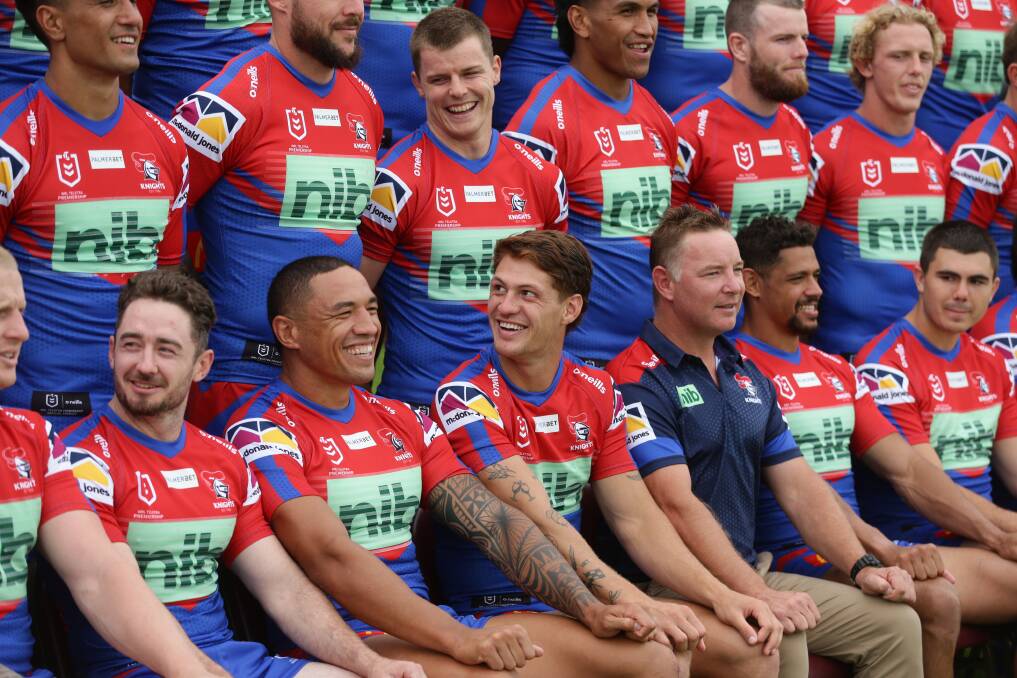 STEPPING UP: Ponga, centre, said he would lean on the likes of Tyson Frizell and Dane Gagai. Picture: Jonathan Carroll