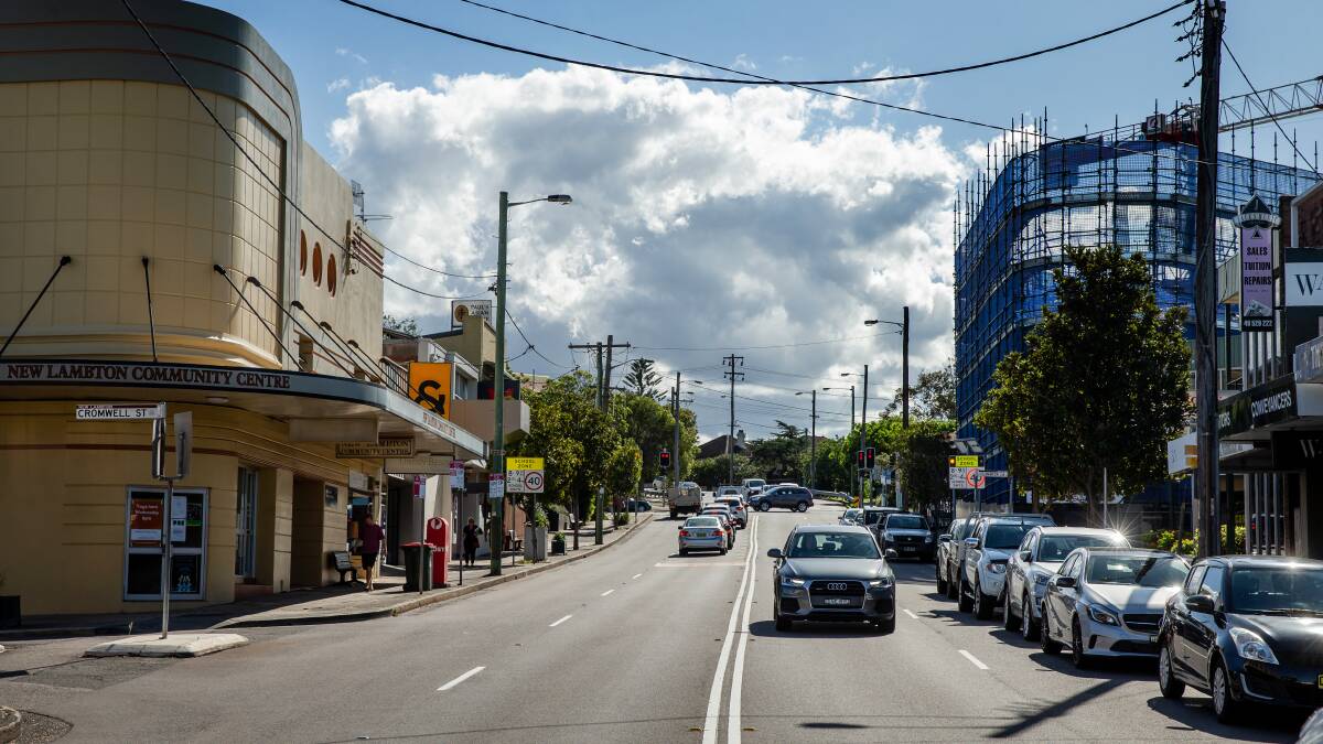 OPTION: Lambton Road would be used for the hospital line. Picture: Marina Neil