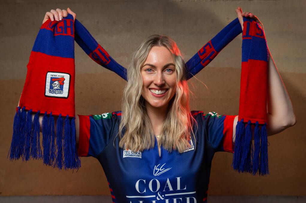 PRIDE AND PASSION: Newcastle Knights fan Rachael Barratt said it had been an up and down season but she doesn't want the journey to end this Sunday. She believes the qualifying final could be a one-way affair, and she hopes it's in the Knights' favour. Picture: Marina Neil