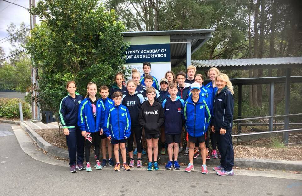 ELITE: Hunter Academy of Sport and Central Coast Academy of Sport triathletes at the Narrabeen camp. 