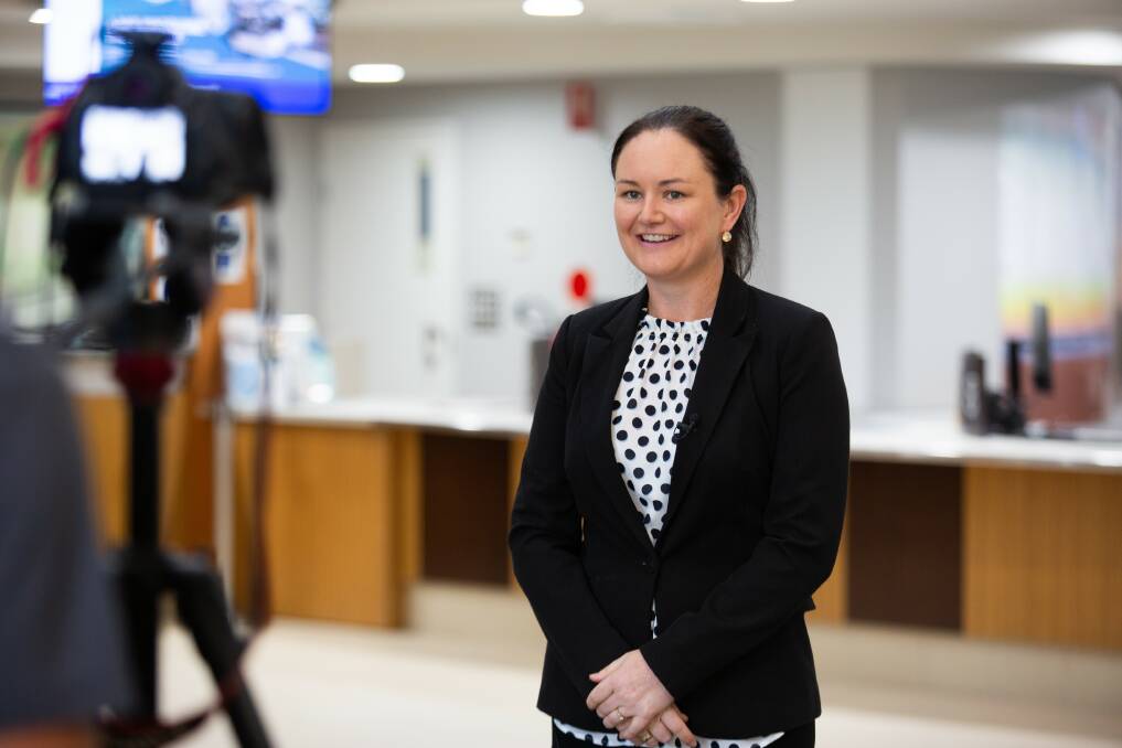 TAKE ONE: Lake Macquarie council's lent acquisition coordinator Penny Howell films an interview question. Picture: Supplied