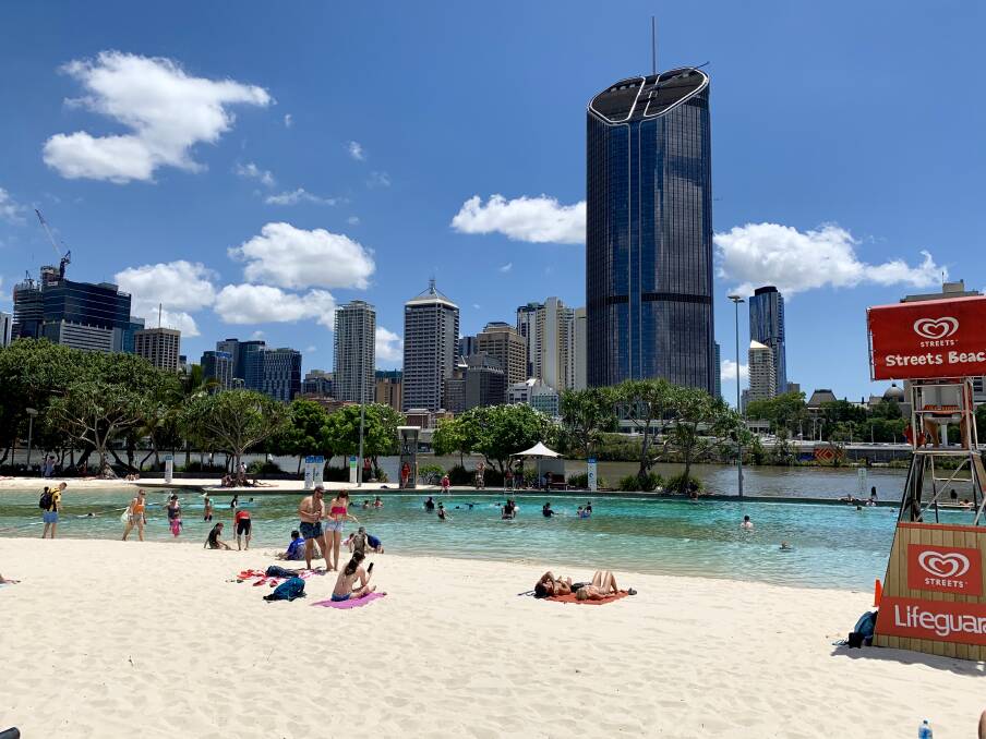RECREATION: A precinct similar to Brisbane's South Bank pool and gardens was one idea put forward for the harbourside land in Honeysuckle. 