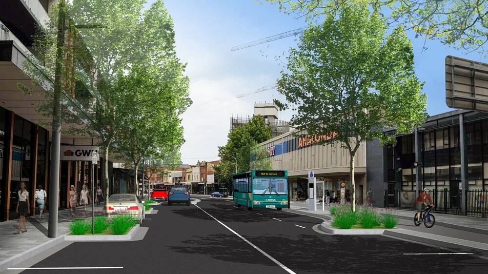 FUTURE: How Hunter Street could look under the west end cycleway plan. 