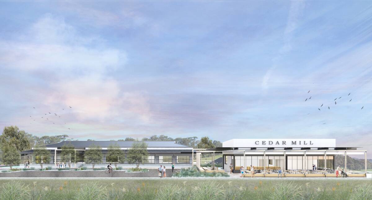 PROPOSAL: An artist's impression of Cedar Mill at the front of the former Morisset Country Club. The Newcastle Herald revealed Winarch Capital's plans to redevelop the site for entertainment, hospitality and housing in August.