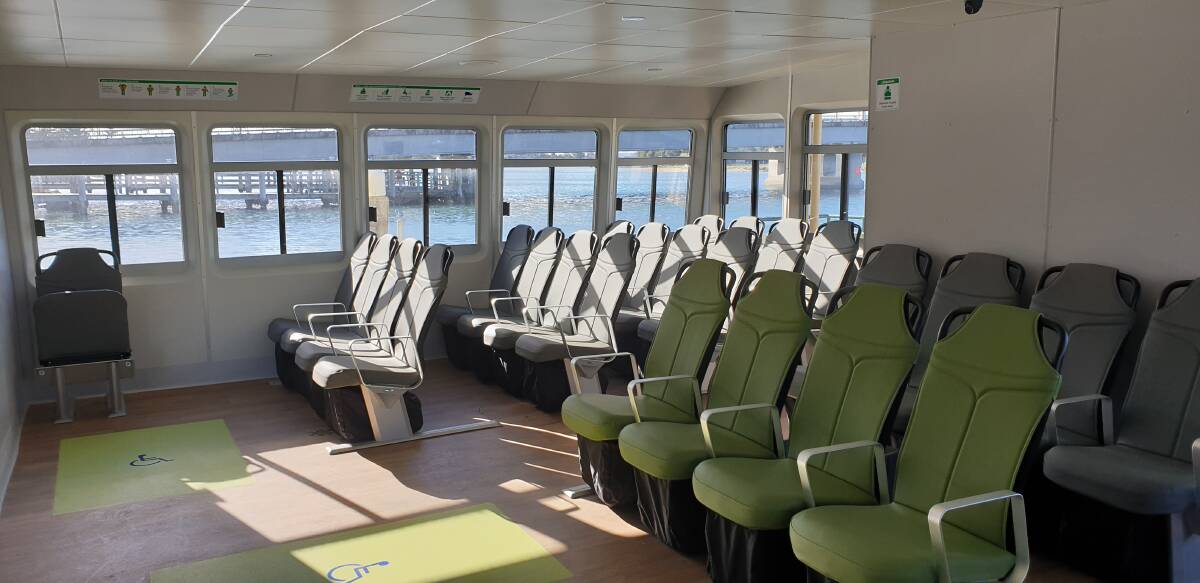 UPGRADE: The interior of the Stockland ferry. 