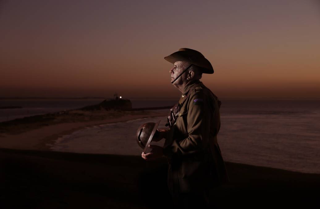 RESPECT: Geoff Gumbleton at Fort Scratchley. 