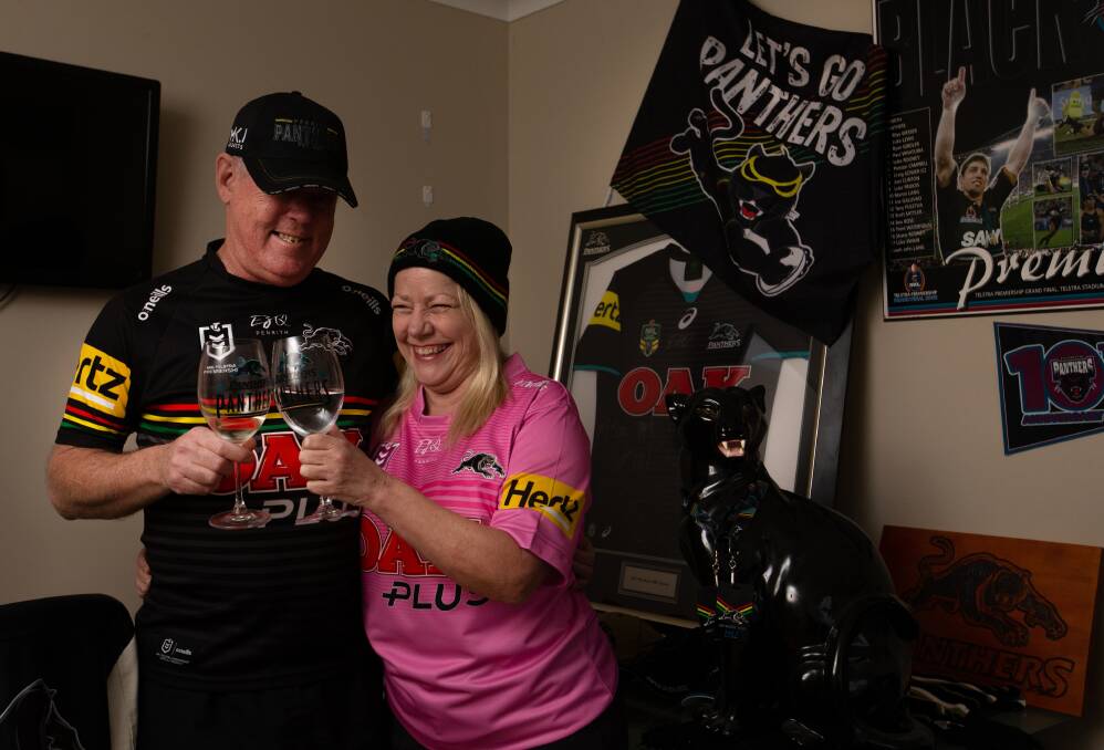 OUR YEAR: Panthers fans Dorothy Cowie and Stuart Walford. Picture: Marina Neil