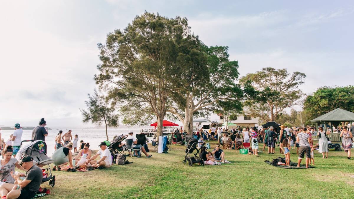 CELEBRATION: The Lake Mac Festival at Pelican foreshore in 2020. 