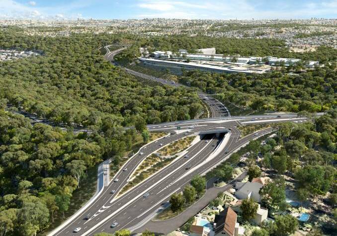 PLANS: The proposed northern interchange of the Newcastle Inner City Bypass.