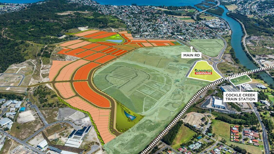 HUGE: Green Capital Group's land, shown in orange, at Boolaroo. 
