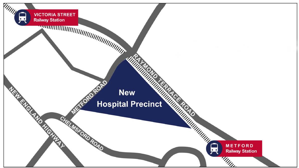 SITE: A NSW Health graphic showing the new hospital precinct. 