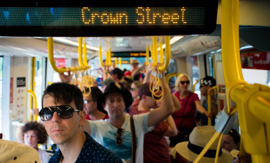 FULL: A tram during the community day. Picture: Simon McCarthy.