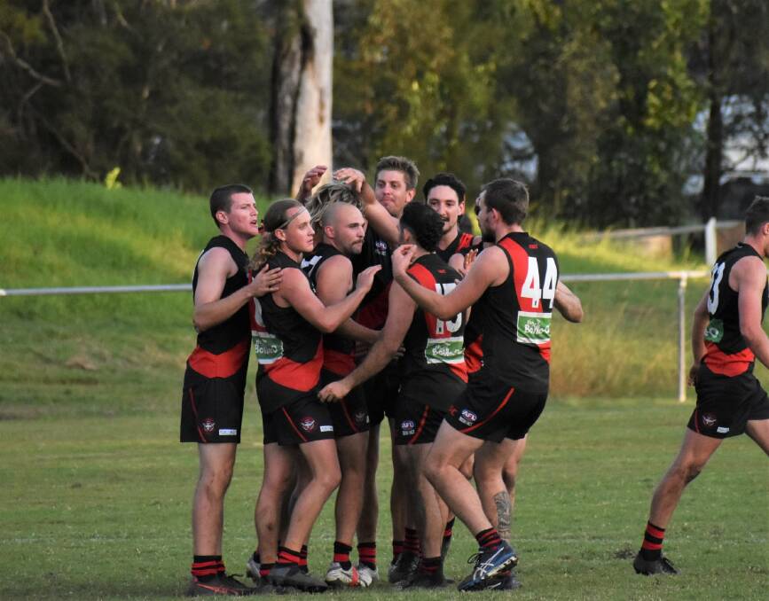 IN FORM: Killarney Vale players celebrate a goal. Picture: BrianaJean Photography