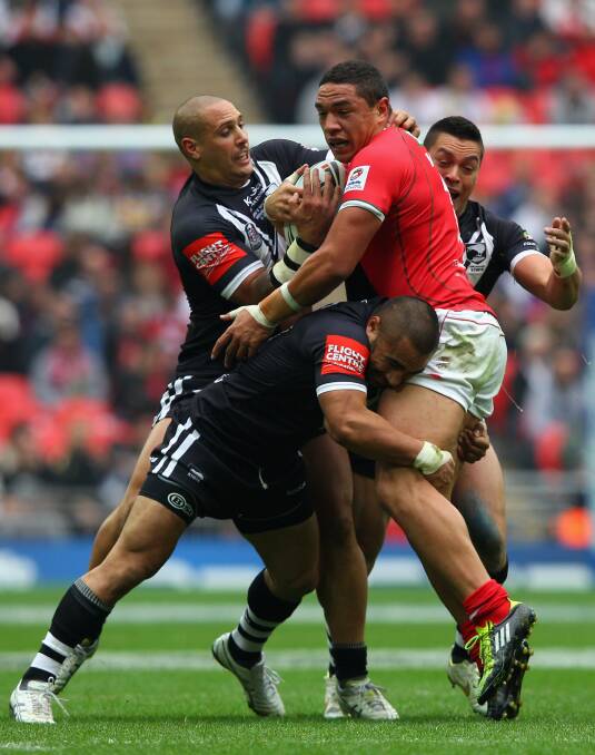 Tyson Frizell playing for Wales at the 2013 World Cup. Picture: Getty Images