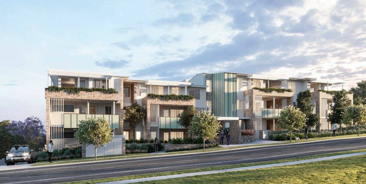 PROPOSAL: An artist's impression of the residential flat building proposed to be built across 51-55 Dudley Road, Charlestown. Councillors deferred a decision on the DA. 