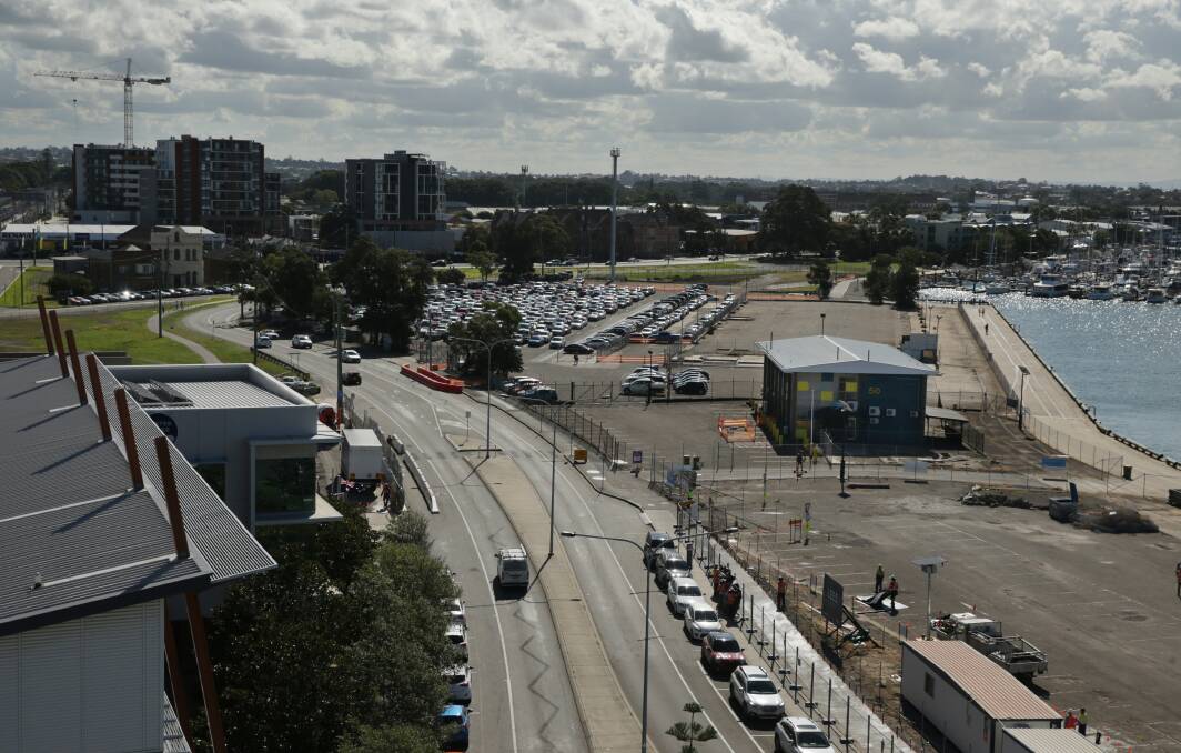 CHANGE: Honeysuckle Drive will be re-routed through Throsby car park while work is undertaken to permanently realign the road. The works will result in the loss of about 80 parking spaces. Picture: Simone De Peak
