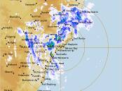 ON ITS WAY: A rain radar image from Saturday afternoon. 