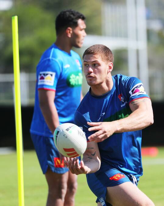 Ponga at training on Monday. Picture by Peter Lorimer 