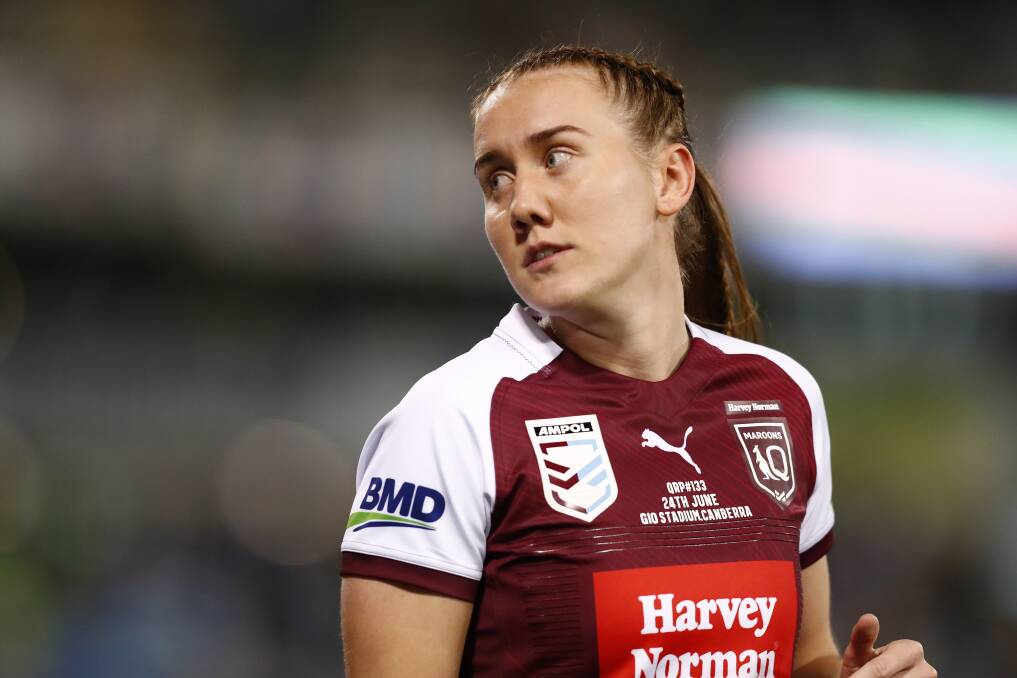 Knights NRLW fullback Tamika Upton, who is expected to represent Queensland in the women's Origin fixtures next month. The Central Queensland product signed with Newcastle last month for five years. Picture by Keegan Carroll 