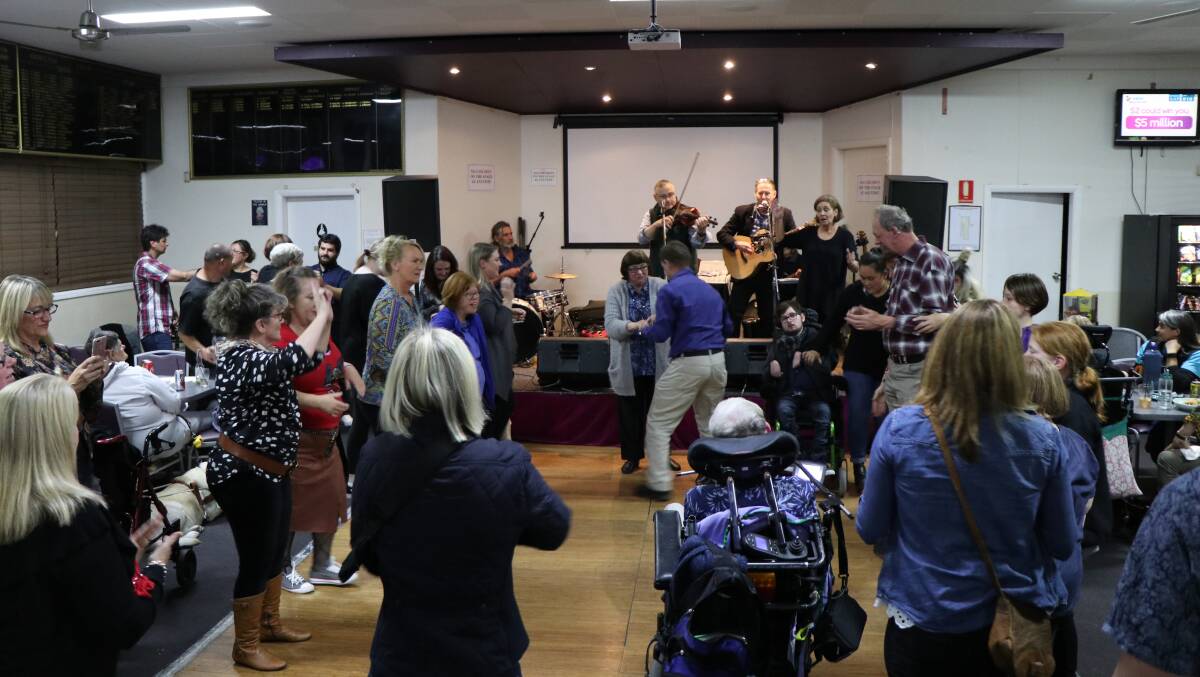 FEELING THE BEAT: Hunter Deafblind Peers, supported by Community Disability Alliance Hunter, launched its films at Carrington Bowling Club with a bush dance. 