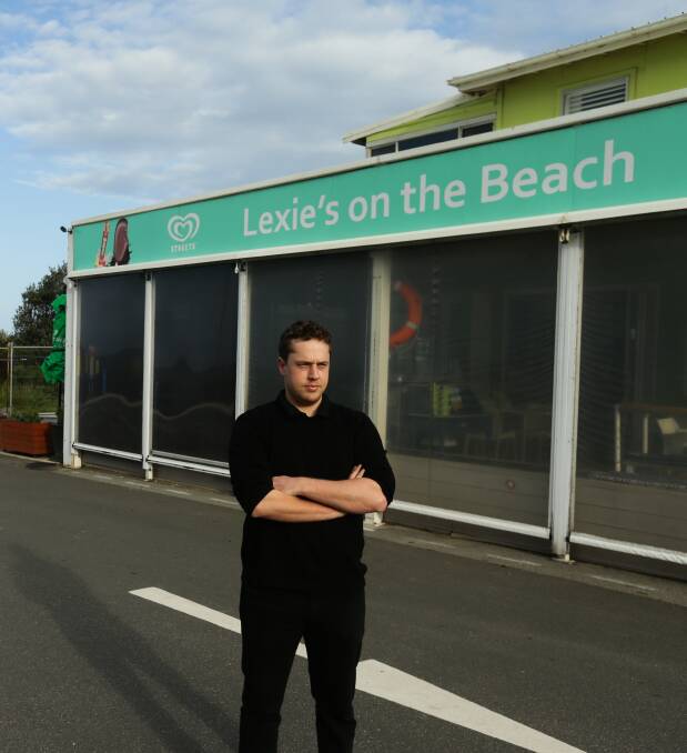ONGOING ISSUE: Lexie's on the Beach manager Vinny Sovechles outside the cafe last September. Pictures: Jonathan Carroll
