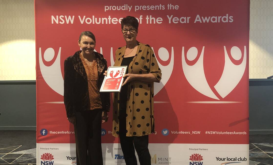 AWARD: Wallsend MP Sonia Hornery and Rosalie Taggart. Picture: Supplied