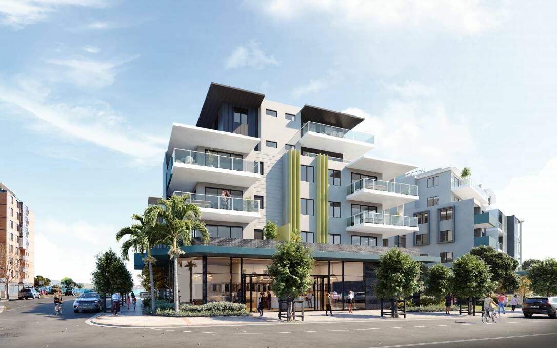 TRANSFORMATION: Concept designs of the 120-unit mixed-use development approved for a site bordered by Brooks Parade, Sharp Street and Edgar Street in Belmont. 
