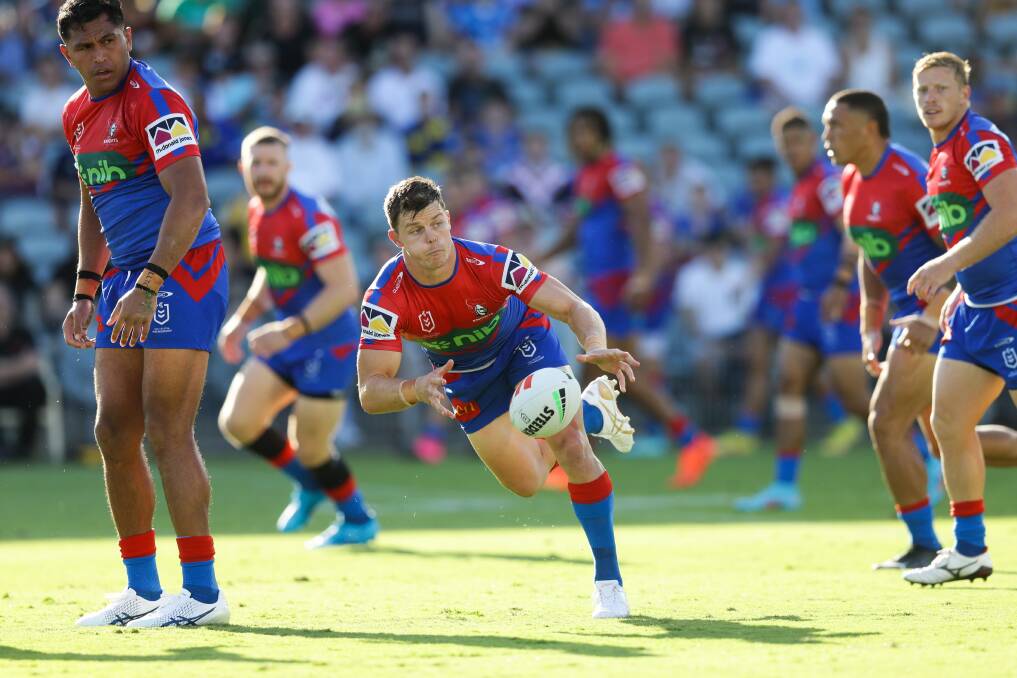 Knights hooker Jayden Brailey will return for Newcastle against Canberra on Sunday. Picture by Jonathan Carroll