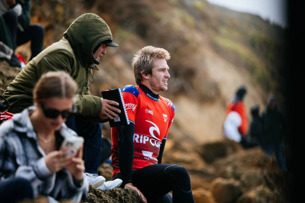 Callinan before his heat on Wednesday. Picture by Aaron Hughes/World Surf League