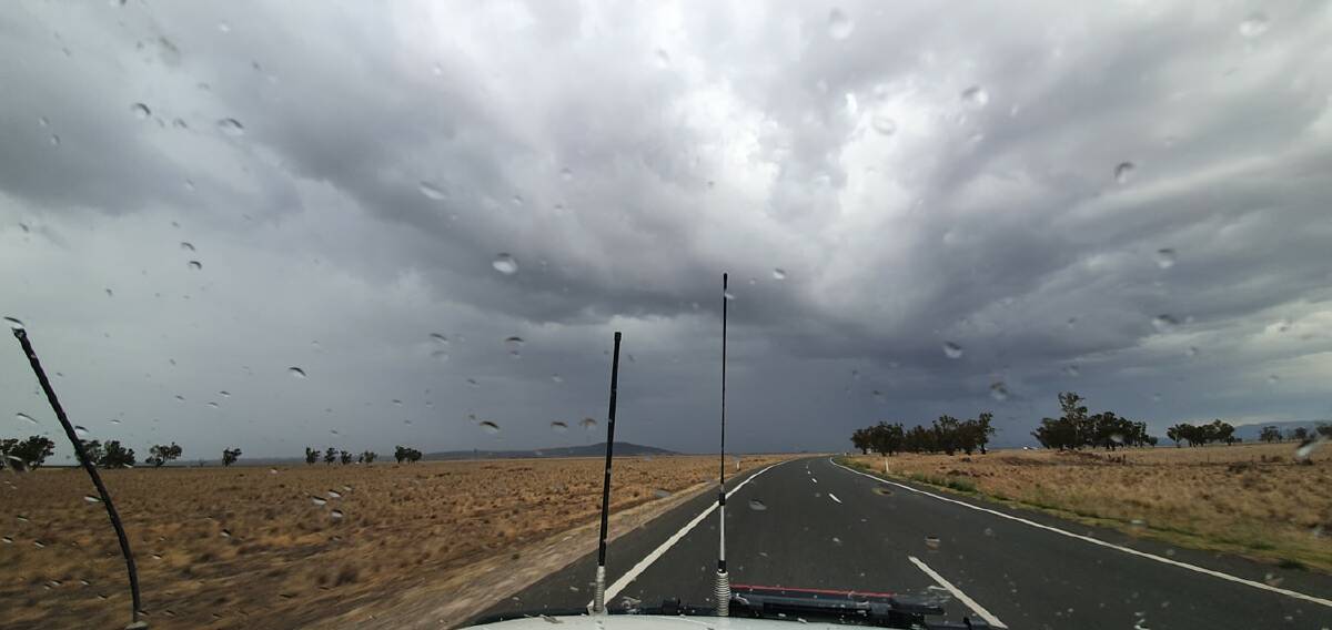 WELCOME SIGHT: Rain falling on the Liverpool Plains. The storms moved through the Hunter on Sunday night. Picture: Tamworth and Region Weather