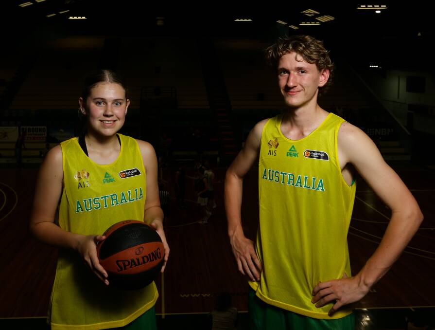 REPRESENTATIVES: Newcastle basketball players Michael Walker and Chyra Evans have been selected in the under-16 Australian teams for the upcoming FIBA Asia Championships. Picture: Jonathan Carroll