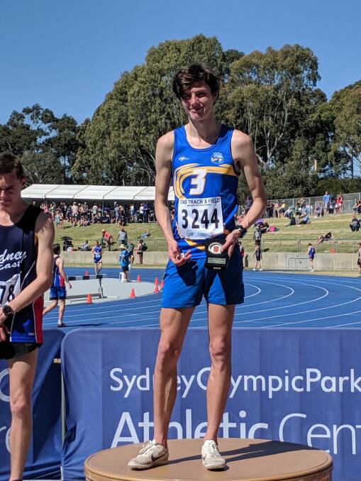 WINNER: Luke Young competed in his final NSW CHS Athletics Championships. 