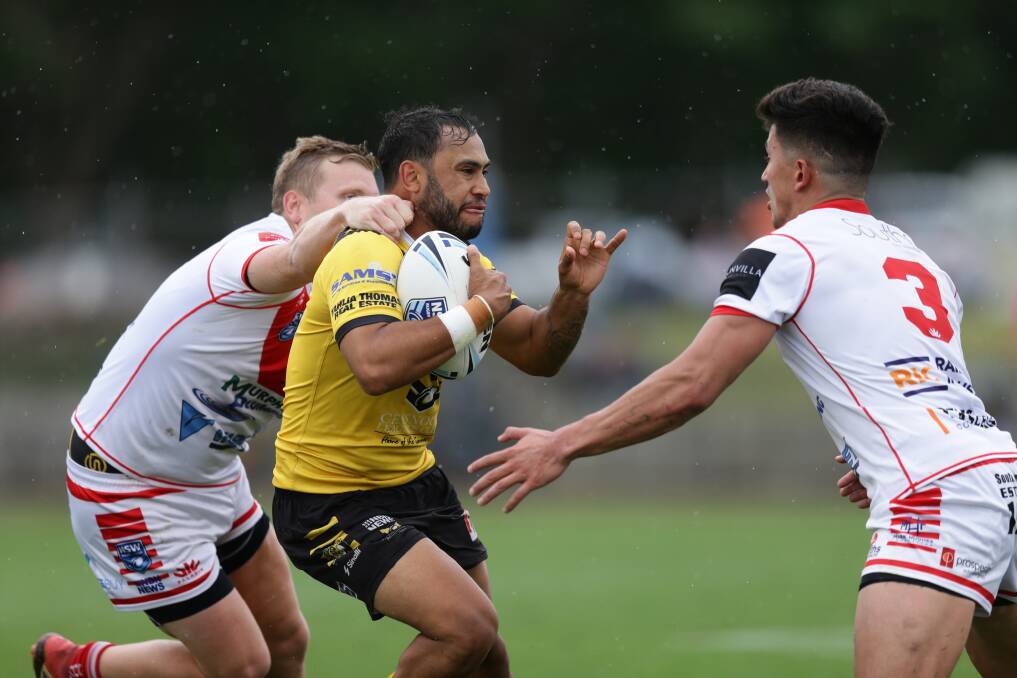 Ngangarra Barker, playing for Cessnock against Souths, in the 2020 grand final. Picture by Jonathan Carroll 