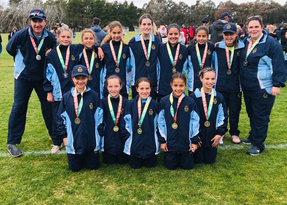STOKED: The NSW Sky Blue girls football side. Picture: NSW PSSA Facebook