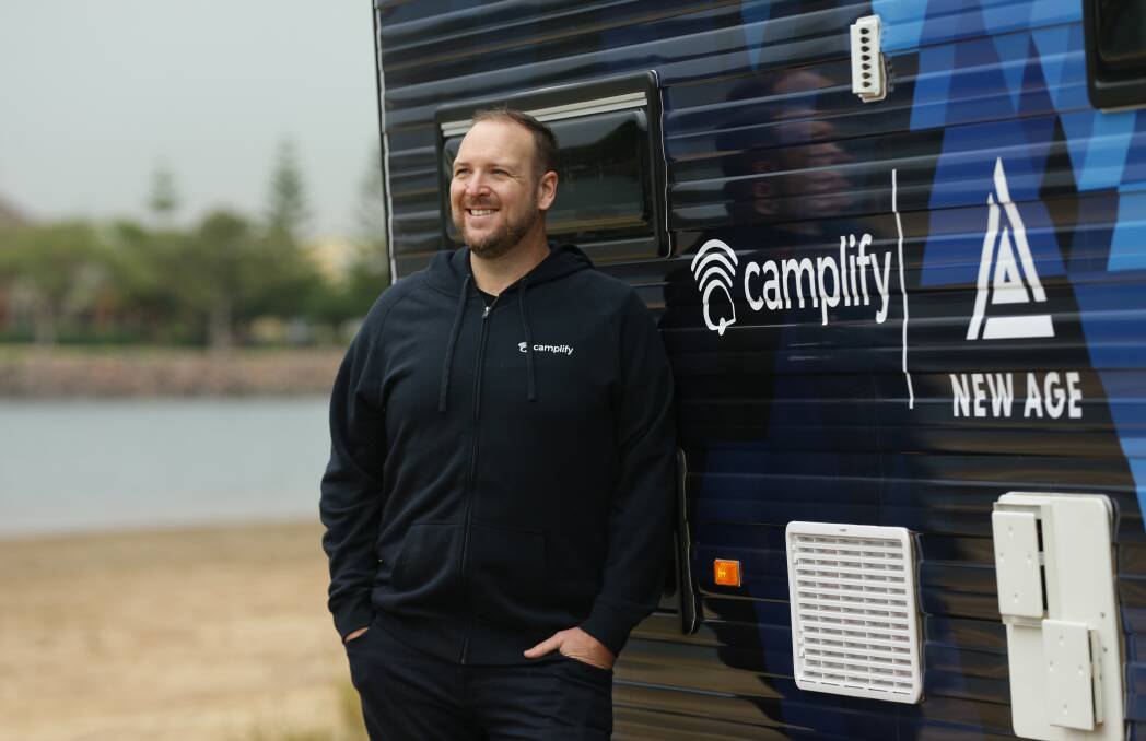LEADER: Camplify CEO and founder Justin Hales was named Business Leader of the Year at the Hunter Business Awards on Friday night. Picture: Jonathan Carroll