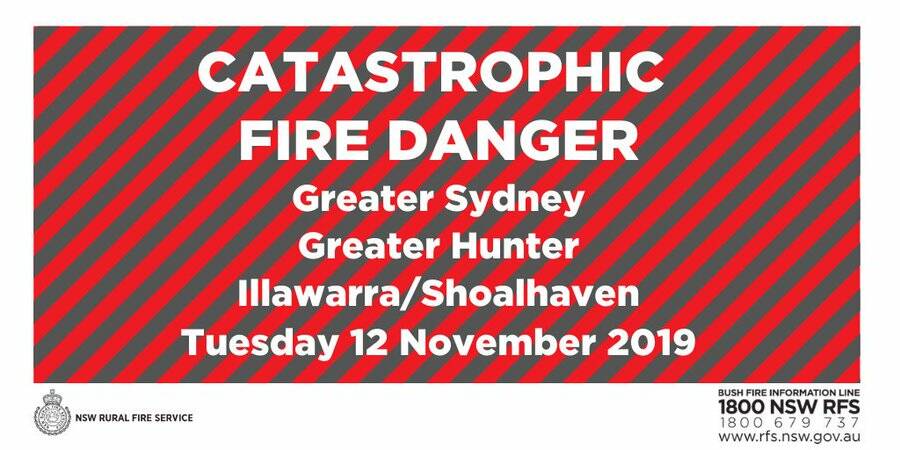 NSW RFS issue emergency warning for Greater Sydney, Greater Hunter and Illawarra Shoalhaven areas