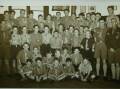 New Lambton's first Scouts troop, which included the man who would go on to become the world's fastest man on water Ken Warby (fourth from left in back row) and Newcastle Knights founding father Leigh Maughan (fourth from left in front row).