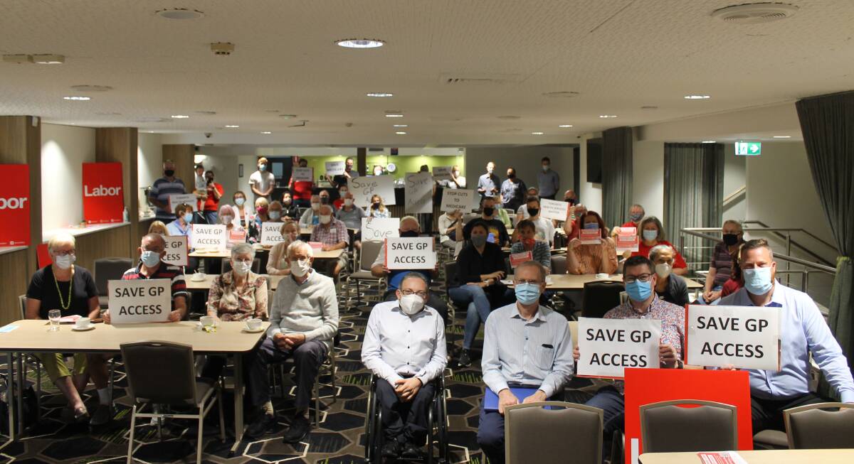 Residents met at Toronto Diggers Saturday to hear from Shortland MP Pat Conroy and Labor's Hunter candidate Dan Repacholi amid fears for the future of GP Access After Hours.