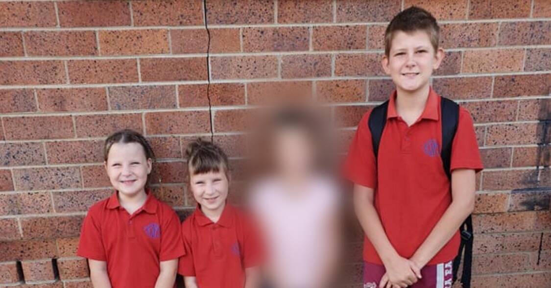 A TERRIBLE LOSS: Bayley (pictured in pink) survived the fire but sadly her siblings, twins Matylda and Scarlett and older brother Blake lost their lives.
