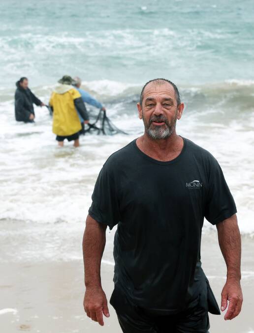 Commercial fisherman Greg Tarrant has questioned the practicality of a bycatch limit that he says has crippled his confidence to target mullet off Stockton Beach. Picture by Peter Lorimer