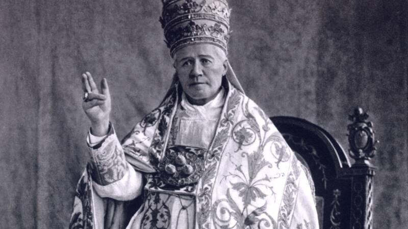 Conservative church reformer Pope Pius X was canonised in 1954.