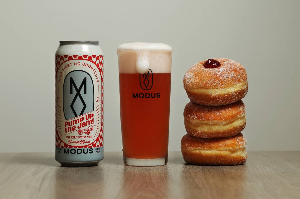 The limited run of beer represents a collaboration between Newcastle labels Modus and DoughHeads. Picture by Simone De Peak
